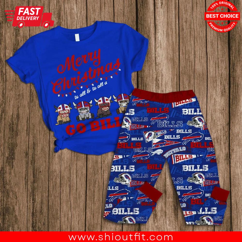 Buffalo Bills Merry Christmas To All and To All A Go Bills Pajamas Set