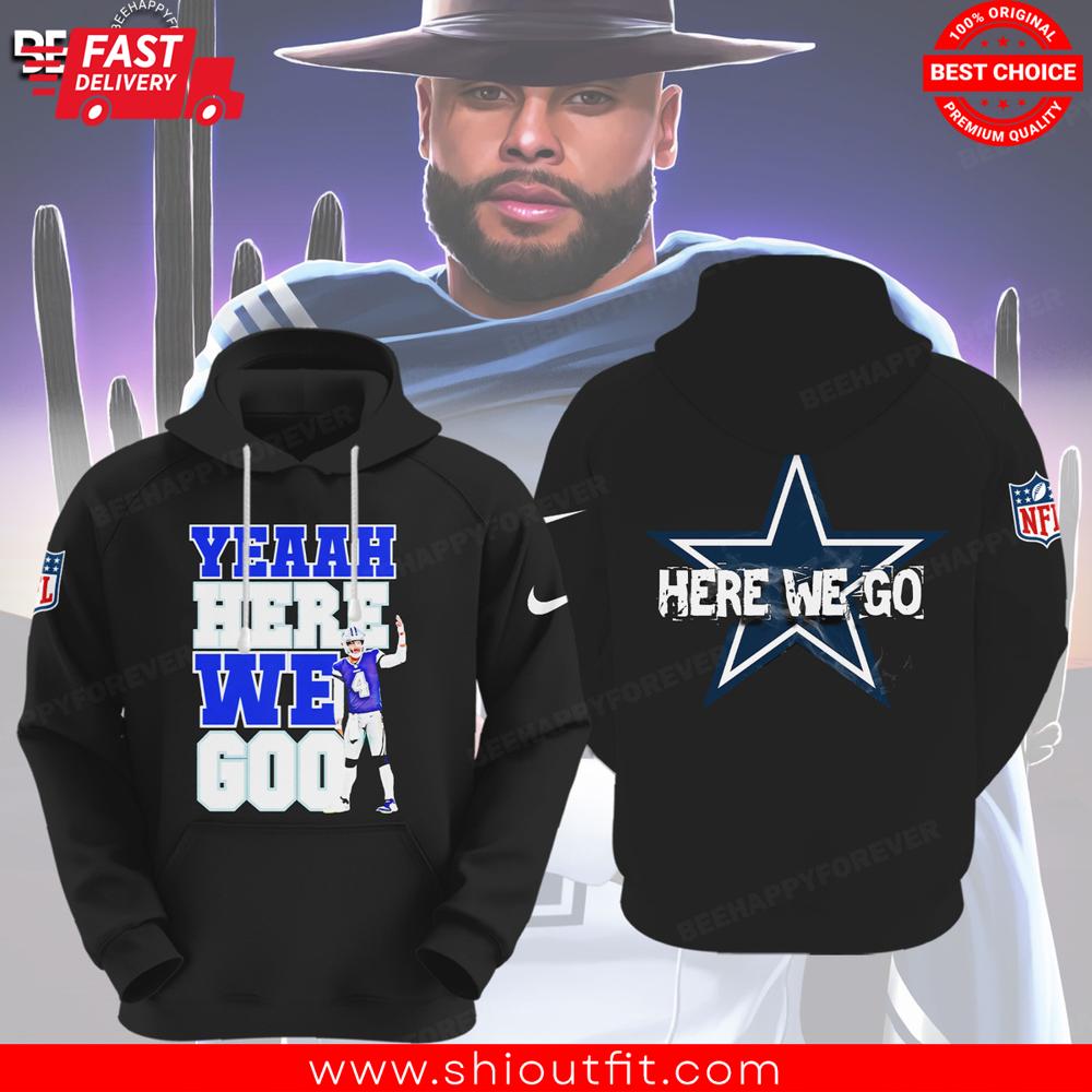 Dallas Cowboys Yeah Here We Go All Over Print Hoodie