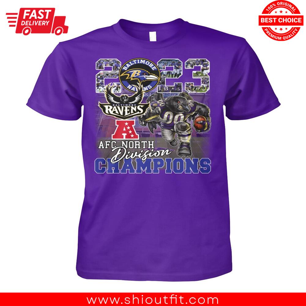 Baltimore Ravens AFC North Division Champions 2023 Shirt - Shioutfit