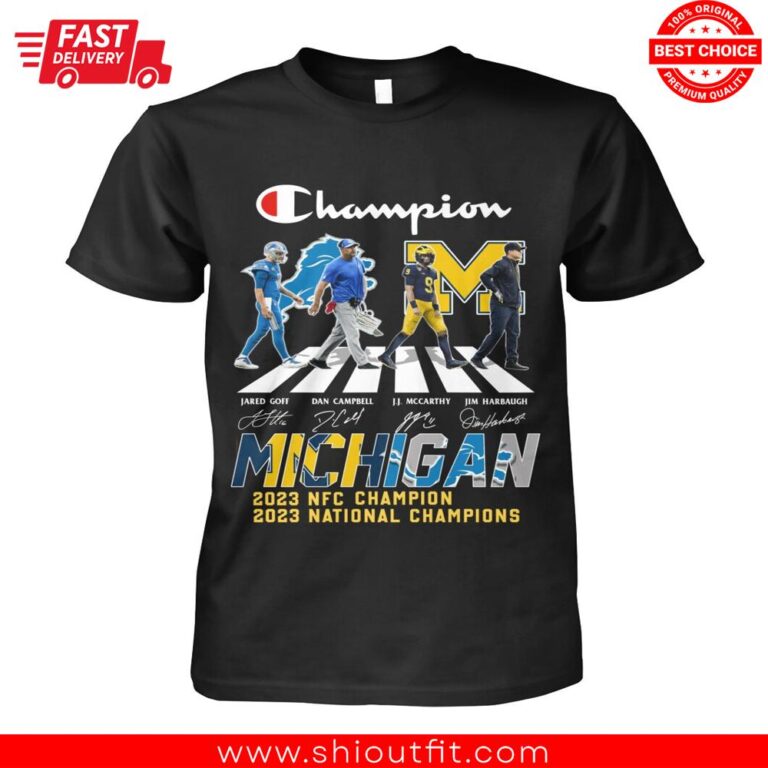 Champion Michigan Abbey Road 2023 Nfc Champion Signature Shirt