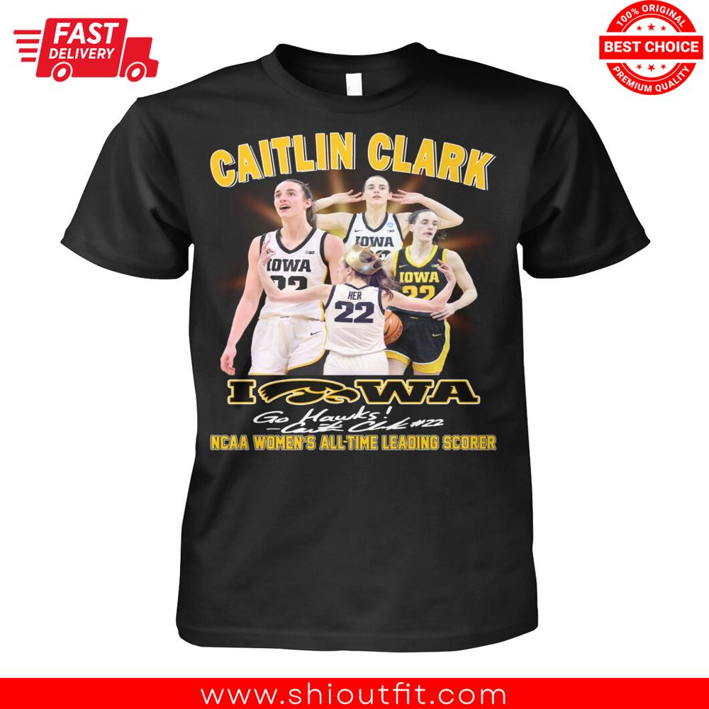 Caitlin Clark Iowa Ncaa Women'S All Time Leading Scorer Shirt