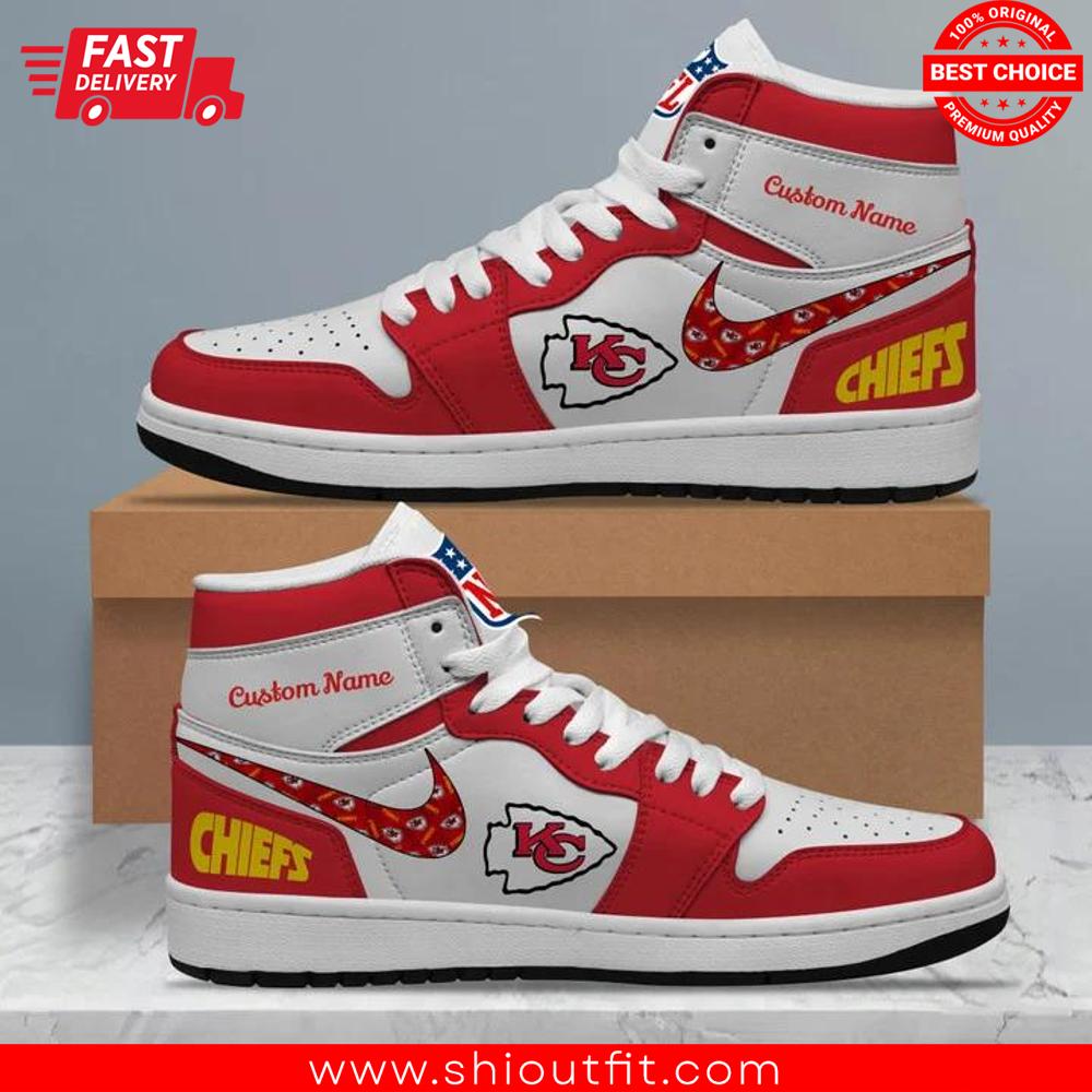 Kansas City Chiefs Nike GS Air Jordan 1 High OG - Shioutfit