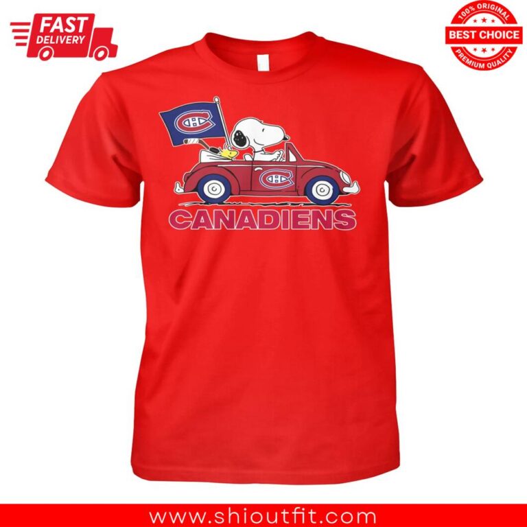 Snoopy Woodstock Car Montreal Canadiens Forever Not Just When We Win Shirt