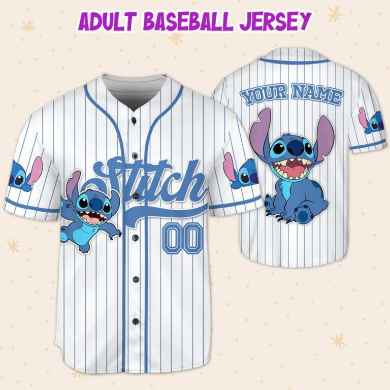 Custom Name Disney Lilo And Stitch Baseball Jersey