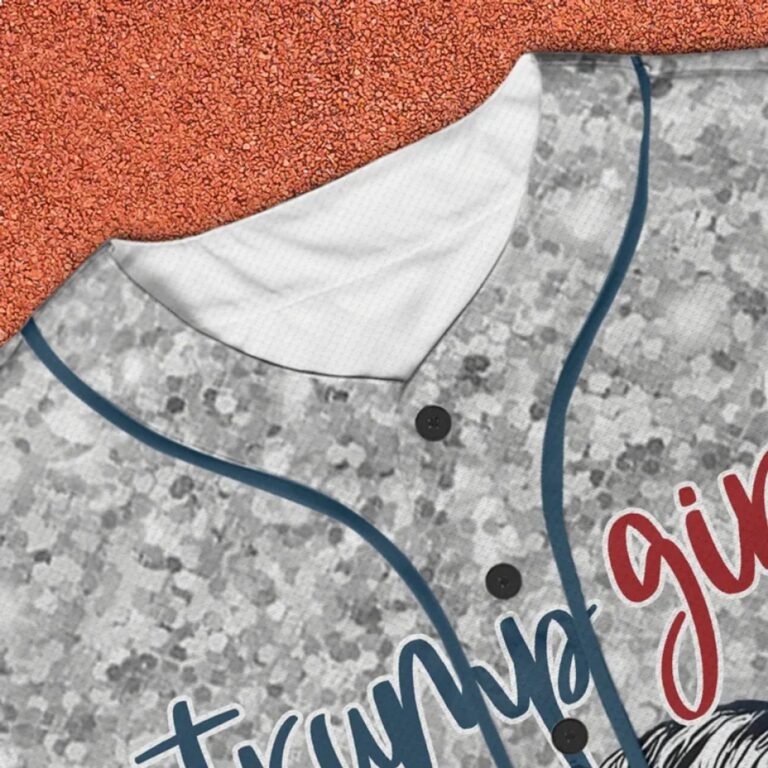 Custom Name Trump Girl Deal With It Baseball Jersey