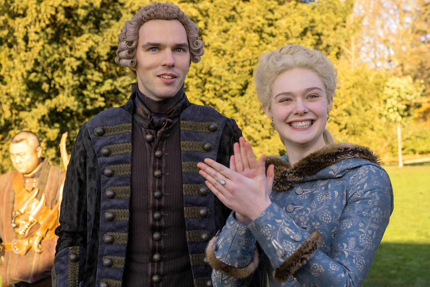 See Nicholas Hoult and Elle Fanning have 'The Great' reunion