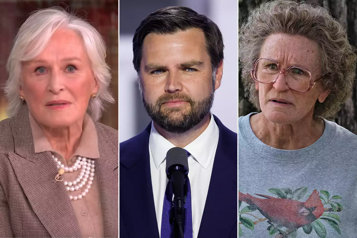 Glenn Close on 'The View' ; J.D. Vance; Close in 'Hillbilly Elegy'