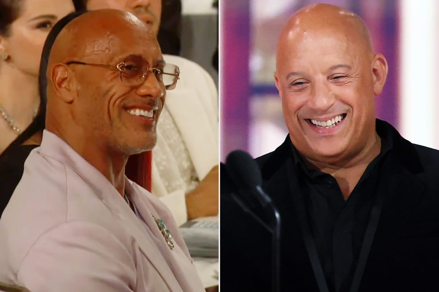 Golden Globes producers react to unscripted Vin Diesel, Dwayne Johnson moment