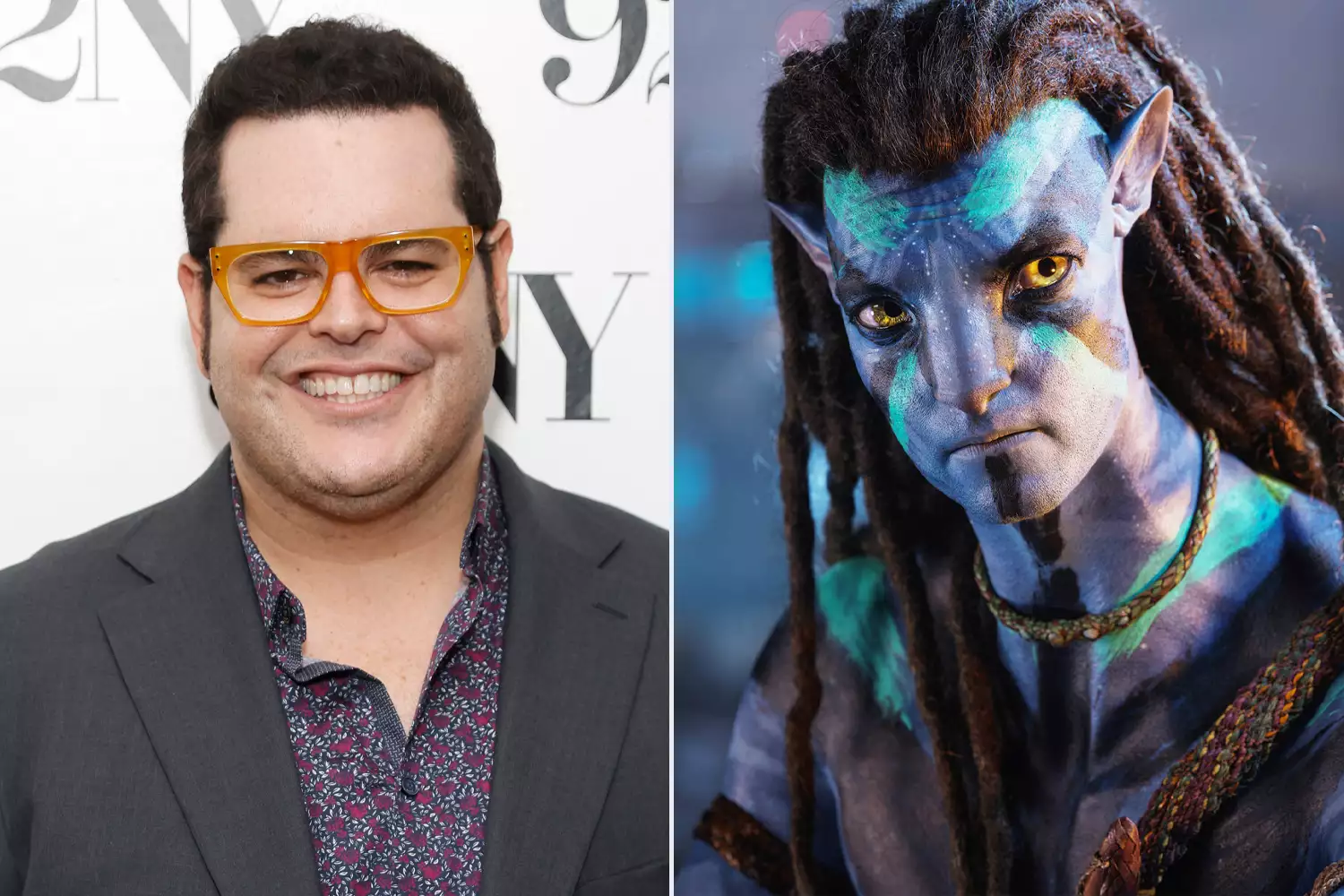 Josh Gad and a still from 'Avatar'