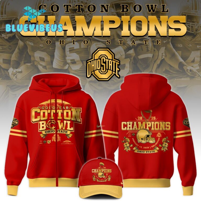 NCAA Ohio State Buckeyes Cotton Bowl Champions Zip Hoodie