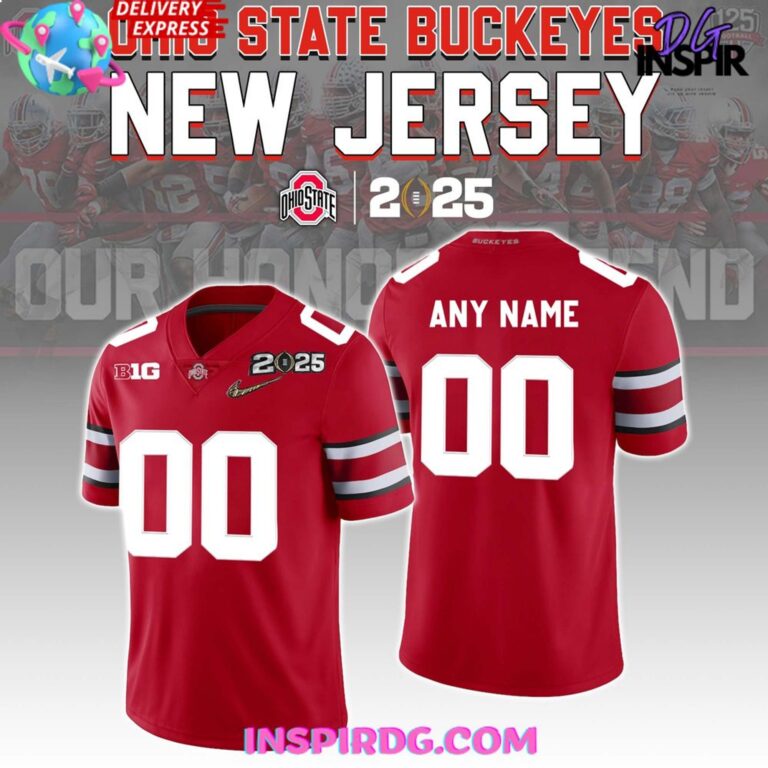 Personalized Ohio State Buckeyes New Uniform 2025 Red Football Jersey