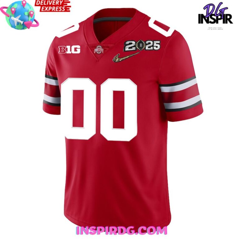 Personalized Ohio State Buckeyes New Uniform 2025 Red Football Jersey