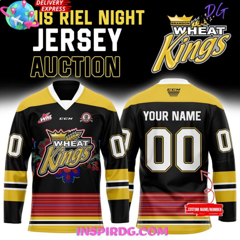 Personalized Brandon Wheat Kings Louis Riel Night Hockey Jersey