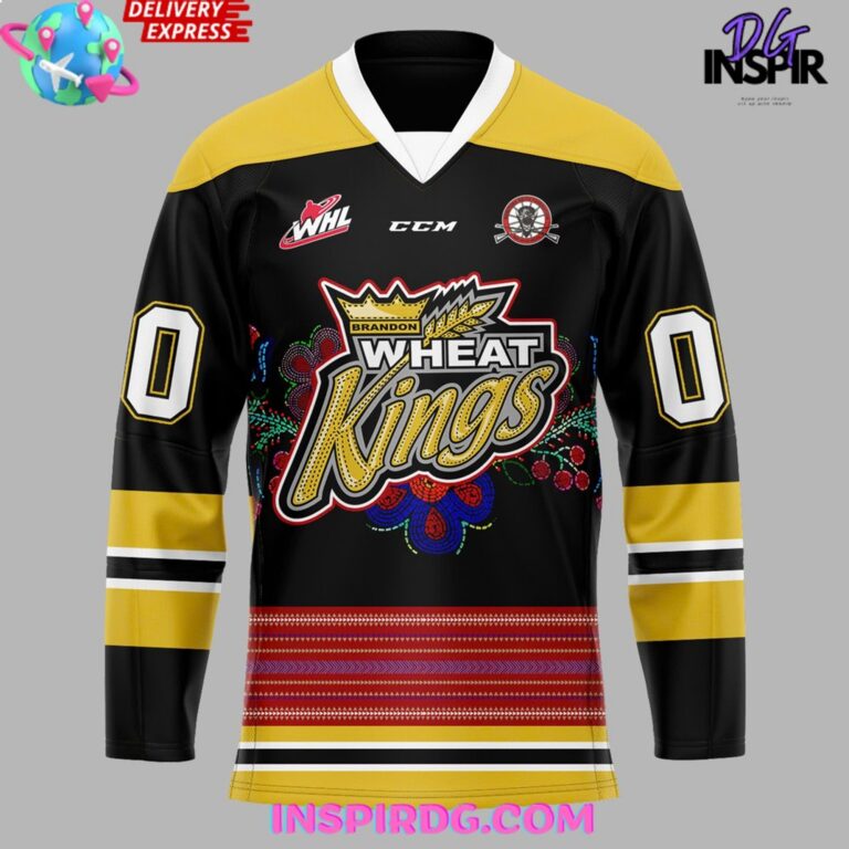 Personalized Brandon Wheat Kings Louis Riel Night Hockey Jersey